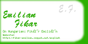 emilian fikar business card
